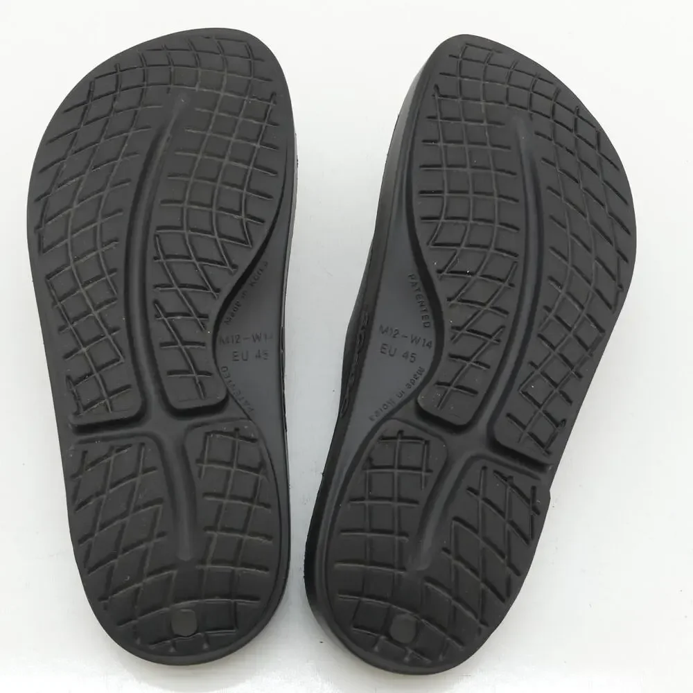 OOFOS OOahh Recovery Sandals Black Men's 12 Women's 14 Slide Slip On Comfort
